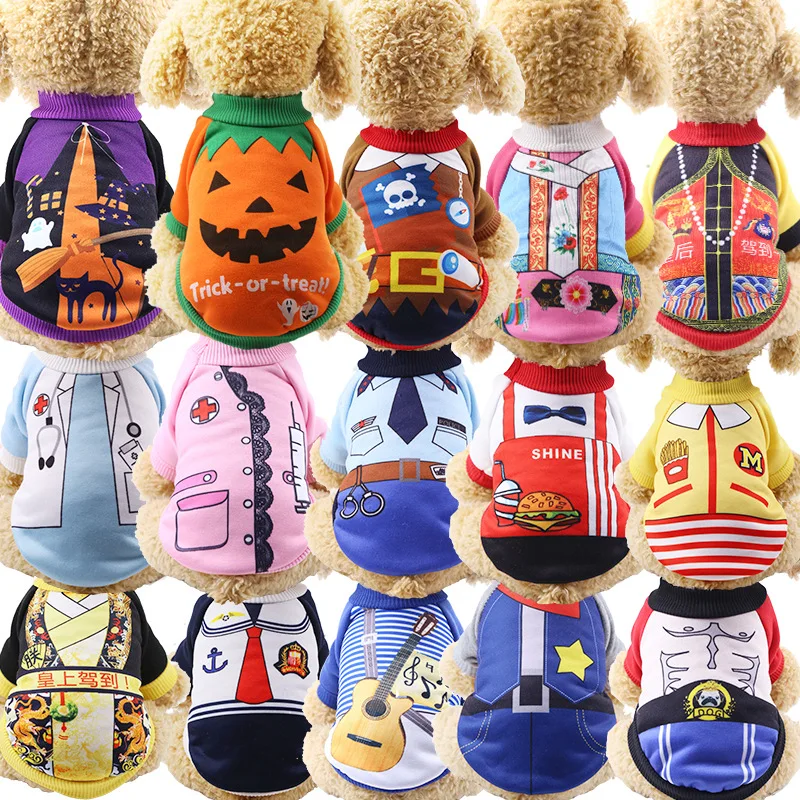 HEYPET Fleece Prints Pet Dog Clothes Coat Jacket Warm Winter Chihuahua Costume Clothing for Dogs Para Perros | Дом и сад