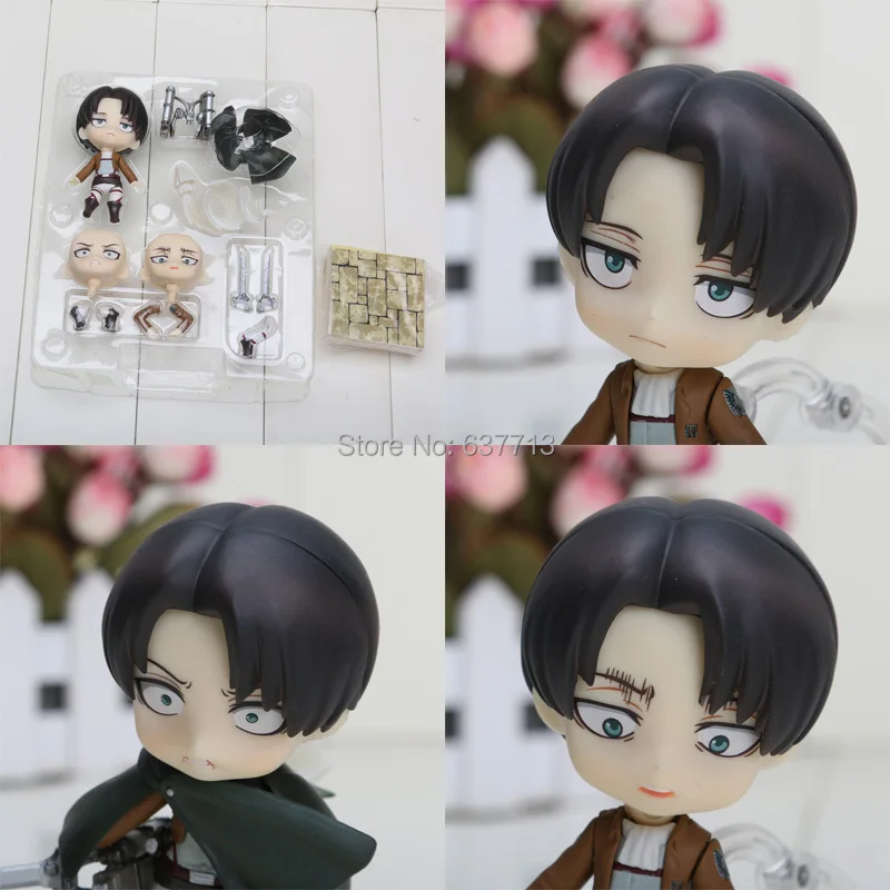 10 см Nendoroid атака на Титанов Shingeki no Kyojin Скаутинг Легион Леви риваиль ПВХ фигурка Модель Коллекция игрушек 390 375