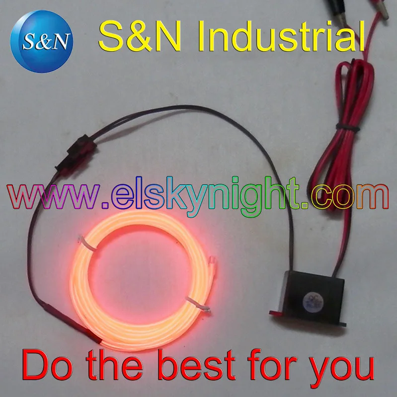

DC12V El inverter/controller/driver waterproof +1 meter Orange Diameter 2.3MM el wire/strip free shipping