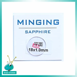 Сапфировое стекло для часов, толщина 1,0 мм, 14-22,5 мм, прозрачное сапфировое стекло для замены