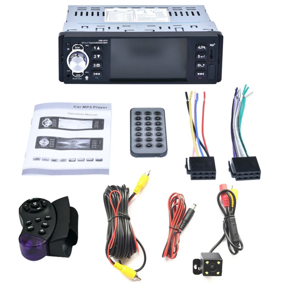 4,1 ''TFT HD экран Автомобильный Радио MP5 плеер стерео аудио Bluetooth 1080P FM USB камера заднего вида рулевое колесо дистанционное управление XNC