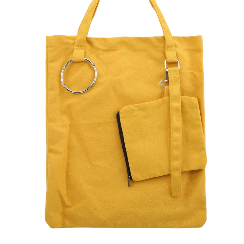 Новая Холщовая Сумка на одно плечо простая разъемная модная трендовая женская