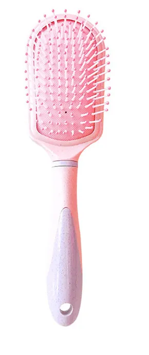A 1 шт., розовая массажная подушка безопасности для девочек, деревянная расческа, Бамбуковая щетка для волос, щетка для волос, уход за волосами и красивый спа-массажер, расческа для волос - Цвет: A