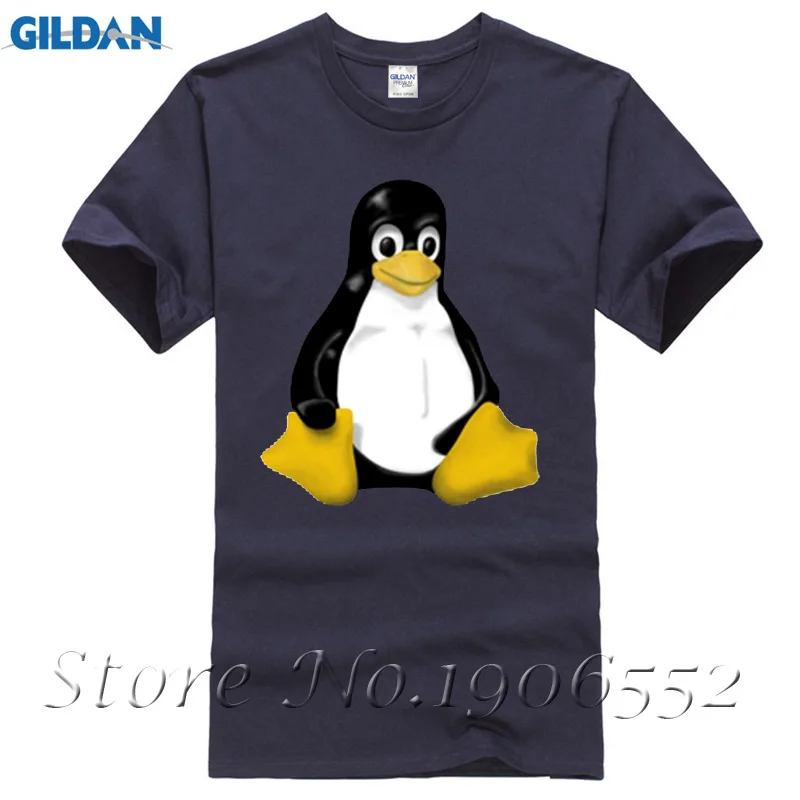 CafePress темно футболку linux Такс Пингвин темно-Футболка 100% хлопок футболки с круглым