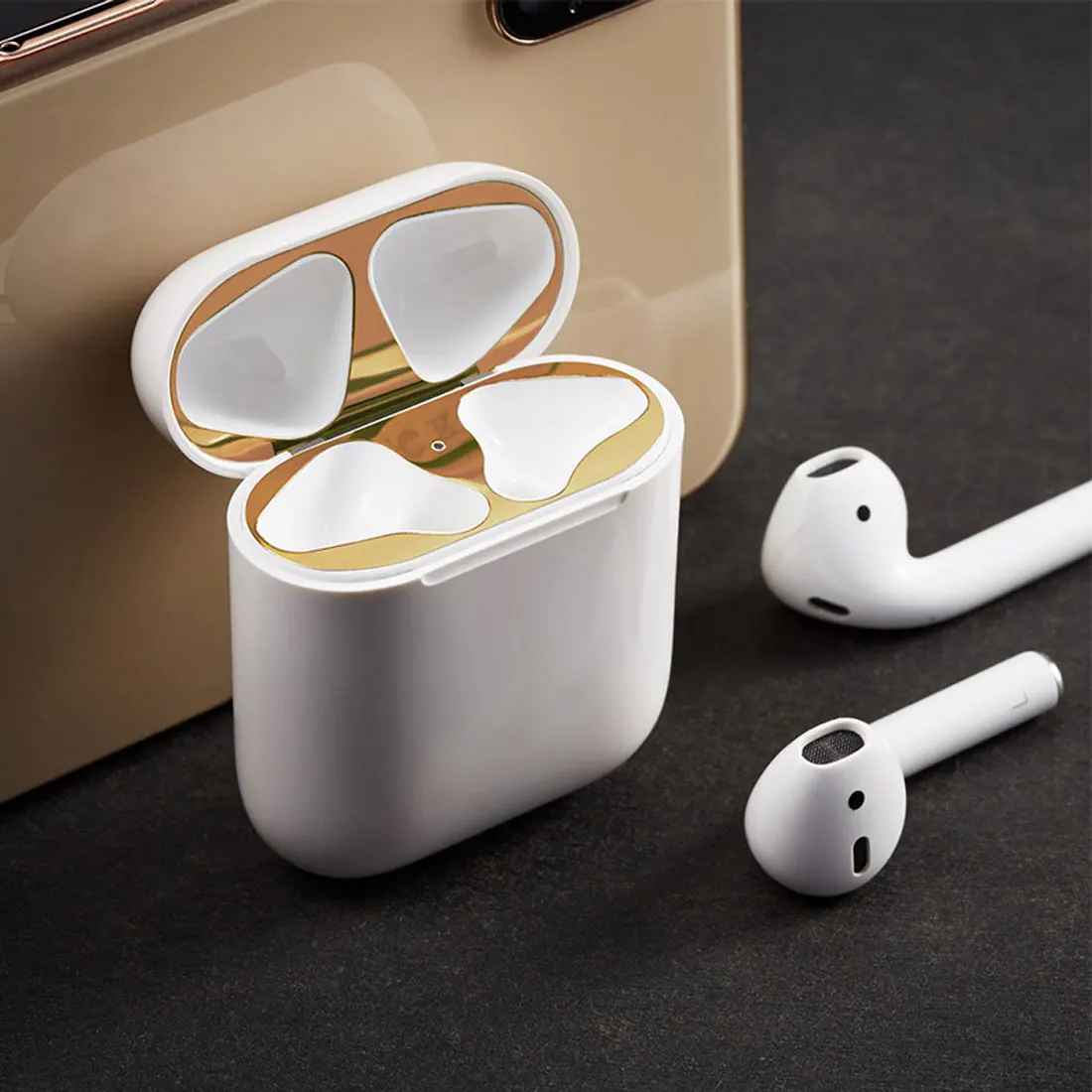 Защита от пыли для AirPods полное покрытие ультра тонкий 0 04 мм пыленепроницаемый