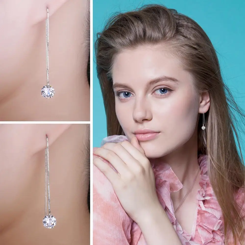 Jewelrypalace Круглый Мода 8 мм 5.0ct связаны Серьги Подлинная стерлингового серебра 925 новинка для Для женщин Красивые ювелирные изделия