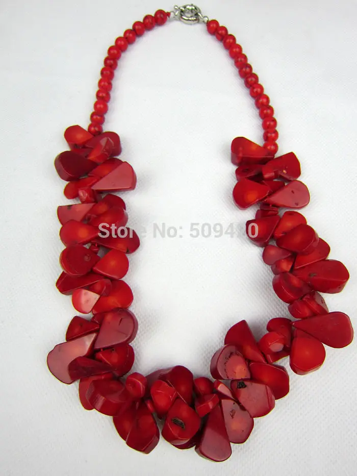 W и O655 очень огромный ручной работы нескольких красный реальные коралловые