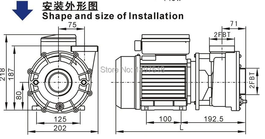 LX Spa насос серии LP для отдыха на открытом воздухе спа и бассейн струйный LP200|pumping