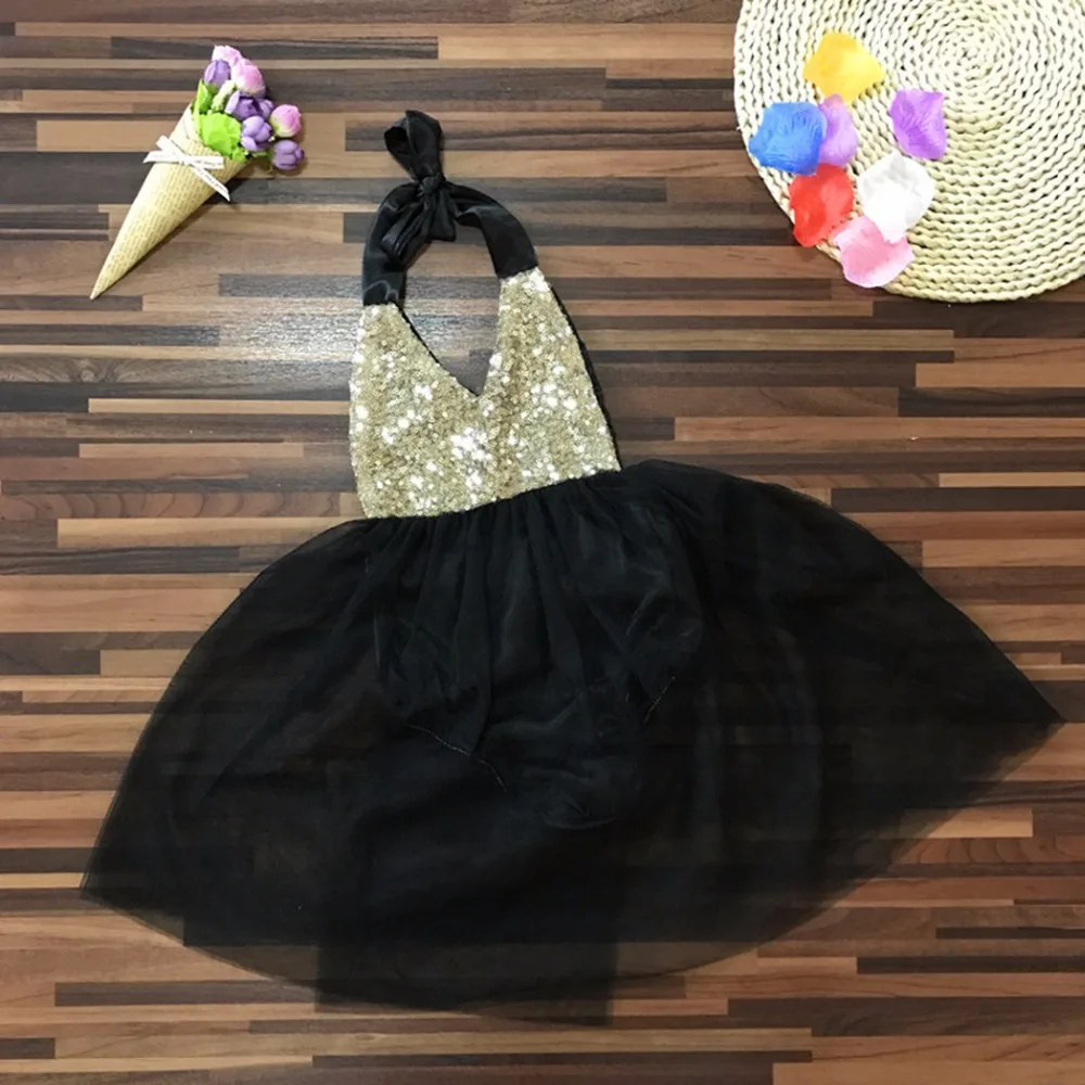 Детское платье для девочек Одежда малышей платья с открытой спиной маленьких