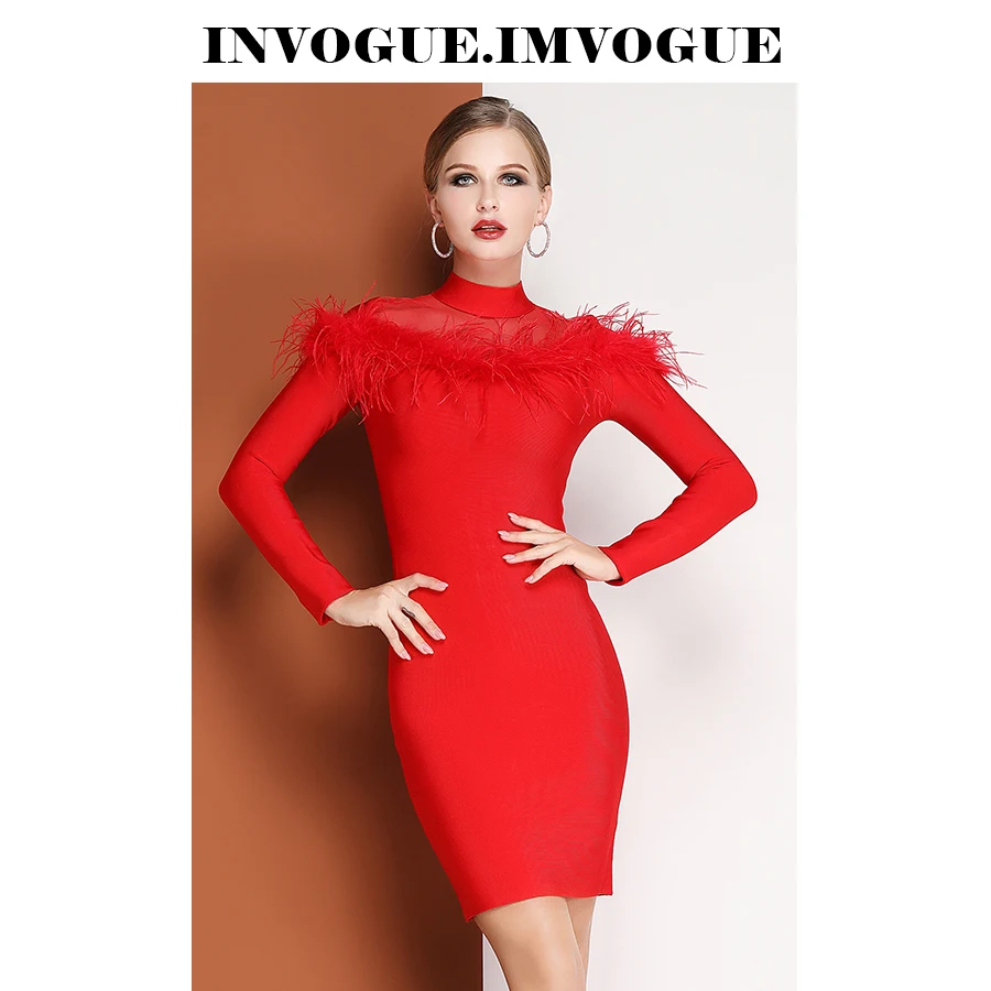 INVOGUE. Женское облегающее платье ivogue Сетчатое с круглым вырезом и длинными