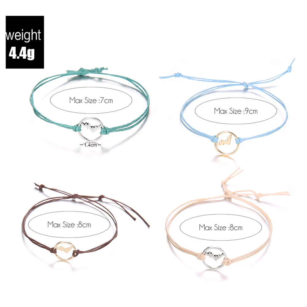 4 шт./компл. в богемном стиле минималистский ретро красочная плетеная веревка