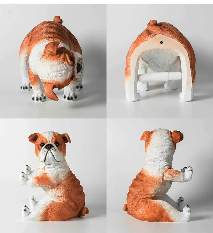 Европейская креативная коробка для ванной комнаты Yissue 3D Wang Xingren Dog бумажный держатель для полотенец, украшение на стену, бумажная коробка для хранения