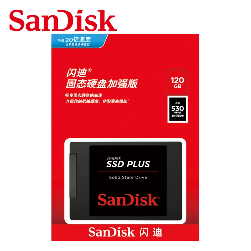 Sandisk SSD Plus Внутренний твердотельный жесткий диск SATA III 2," 120 GB 240GB 480GB ноутбук твердотельный диск SSD