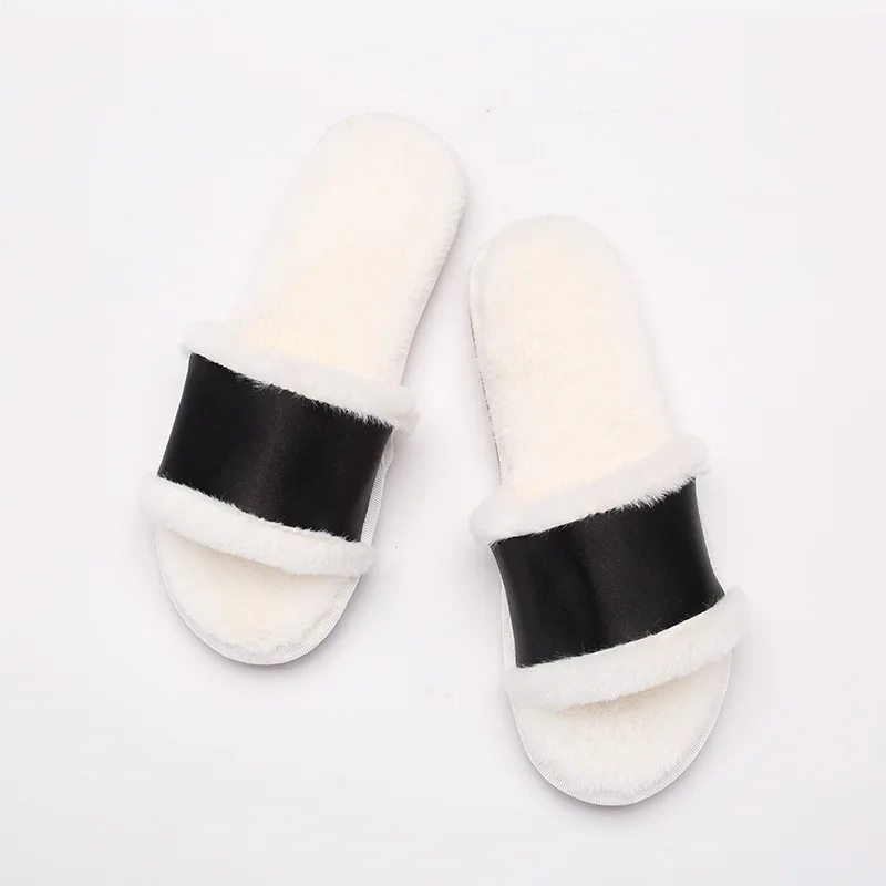 Женские тапочки зимние теплые шлепанцы для дома новинка 2018 модная однотонная