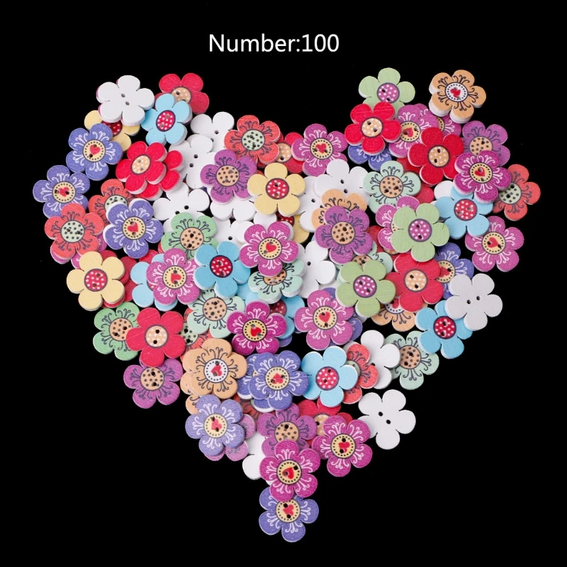 Деревянные швейные кнопки для ремесла скрапбукинга 2 отверстия 100 шт./упак.|craft