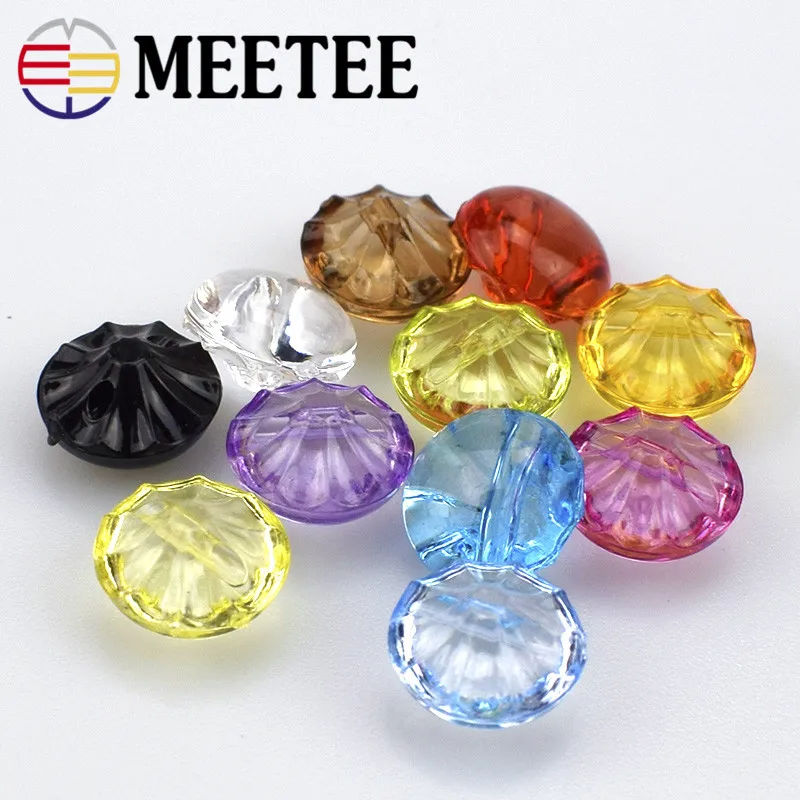 30pcs Shirt Button Wholesale Crystal Candy Transparent Flower Buttons Children 12mm Colorful C4-8 | Дом и сад