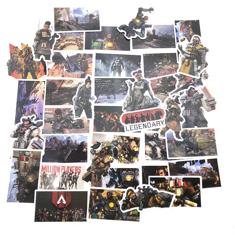 40 шт./лот наклейки Apex Legends водонепроницаемые из ПВХ без повторов для ноутбука