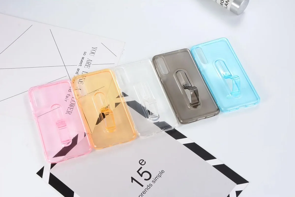 Clear TPU Silicone Case Hide Ring Stand Holder Phone Cases For iPhone X XS Max XR 7 8 6 6S Plus 5 5S SE Transparent Back Cover |