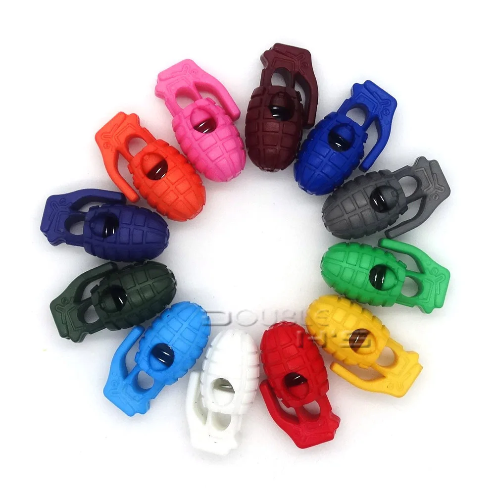 50 шт./лот пластиковые пробки с цветным гранатом для Паракорда/шнурка обуви