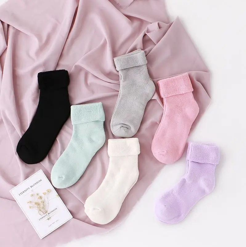 5 пар/лот осенне-зимние носки для беременных женщин теплые хлопковые карамельных