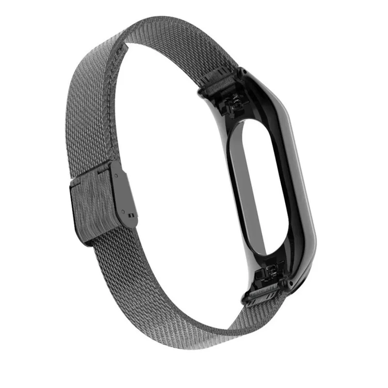Миланский Золотой металлический ремешок с пряжкой для Xiaomi Mi Band 3 сетчатый Браслет