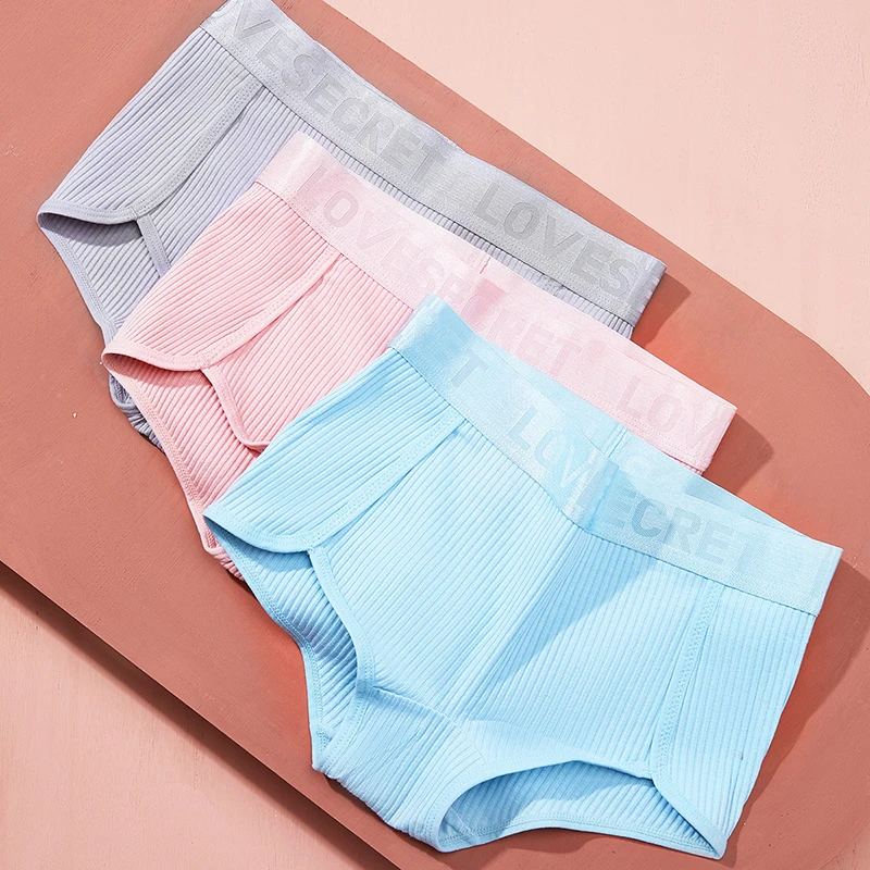 LANGSHA 4 шт./лот новые женские трусики хлопковое мягкое нижнее белье однотонные