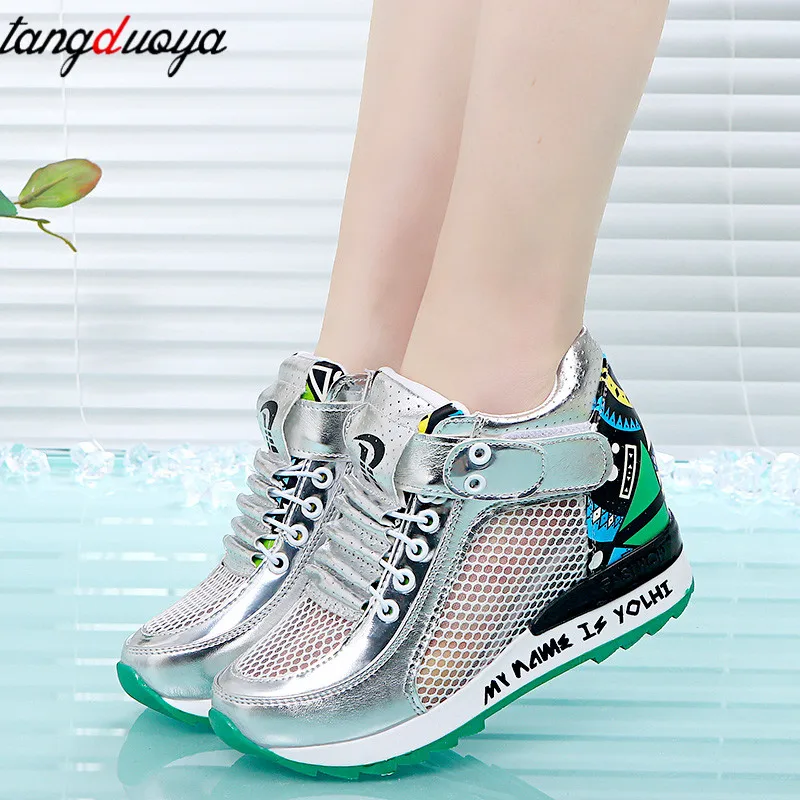 Женская обувь на платформе tenis feminino повседневная танкетке женская летняя из