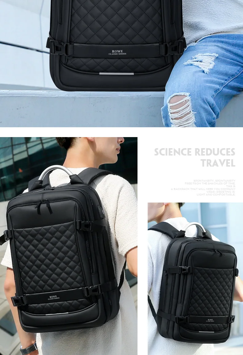 ROWE мужской рюкзак Многофункциональный USB 15,6 дюймов ноутбук Mochila модный бизнес большой емкости водонепроницаемый дорожный рюкзак для мужчин