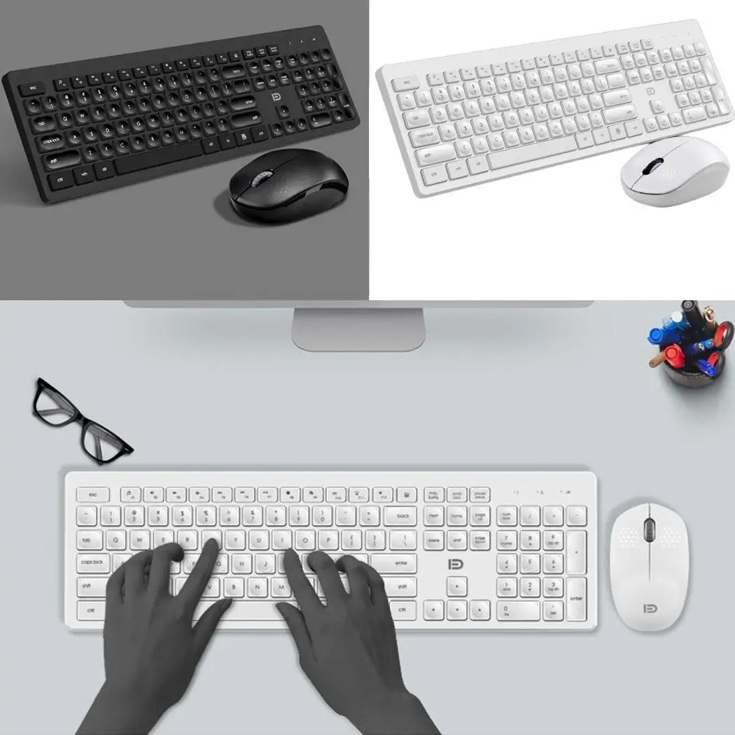 Беспроводная клавиатура и мышь настольный ноутбук модный домашний офисный