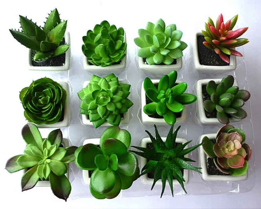 1 шт. украшения дома бонсай искусственного кактуса суккулент зеленый Цвет