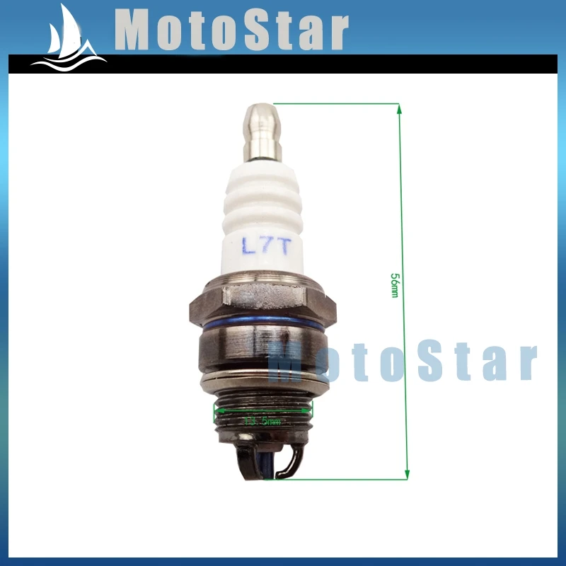 Мини Катушка зажигания мотоцикла + 3 Электрода L7T Свеча для 33cc 43cc 49cc 2 тактный