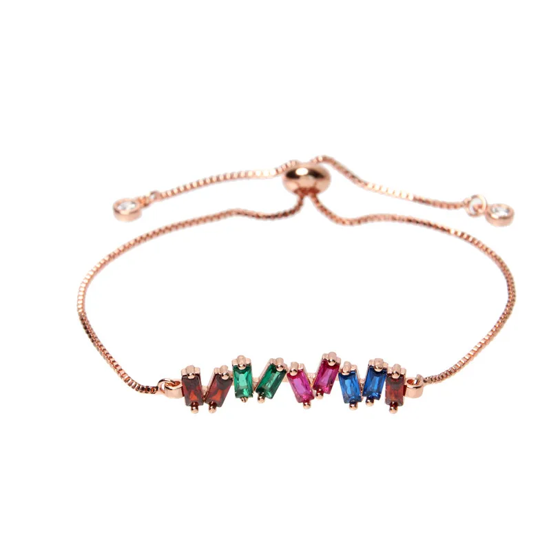 6 шт синий/красный/зеленый цвет Кристалл циркония Прямоугольник Бар Разъем