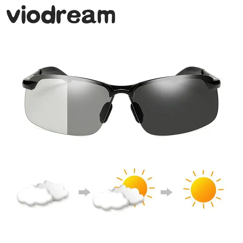 

Viodream Driving Photochromic Sunglasses Men Polarized Chameleon Discoloration Sun glasses for men oculos de sol masculino 3043