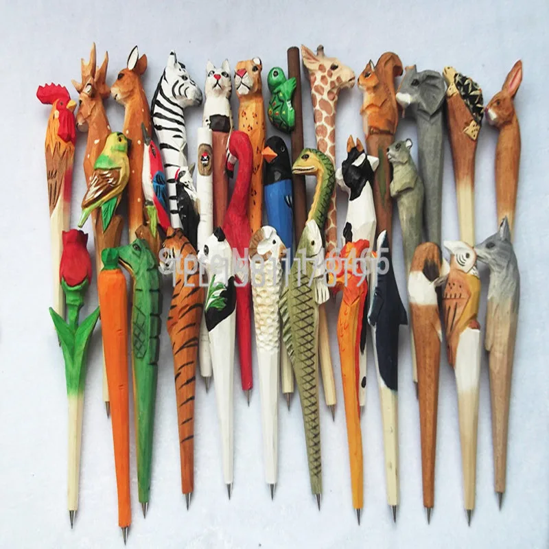 Шариковая ручка для резьбы в виде животных шариковая форме цветка деревянные