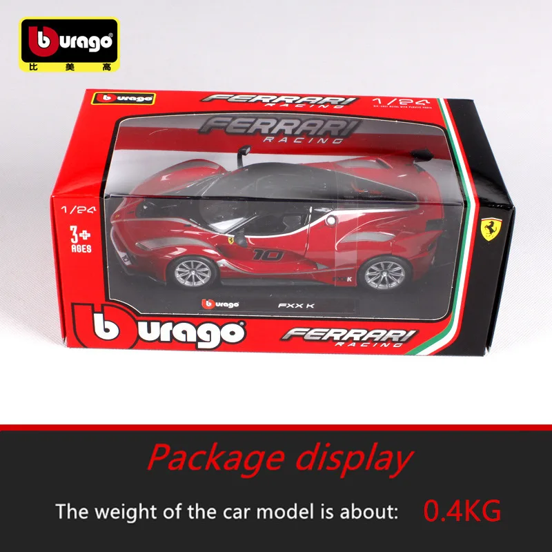Bburago 1:24 Ferrari FXXK rad коллекция производитель авторизованный имитационный сплав модель автомобиля ремесла украшение коллекция игрушек