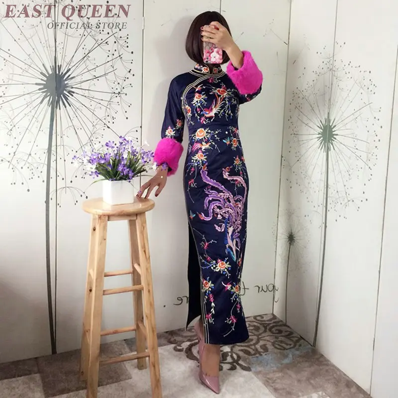 

Qipao traditional Chinese oriental dress women cheongsam sexy modern Chinese dress qi pao female ladies asian dress AA4120