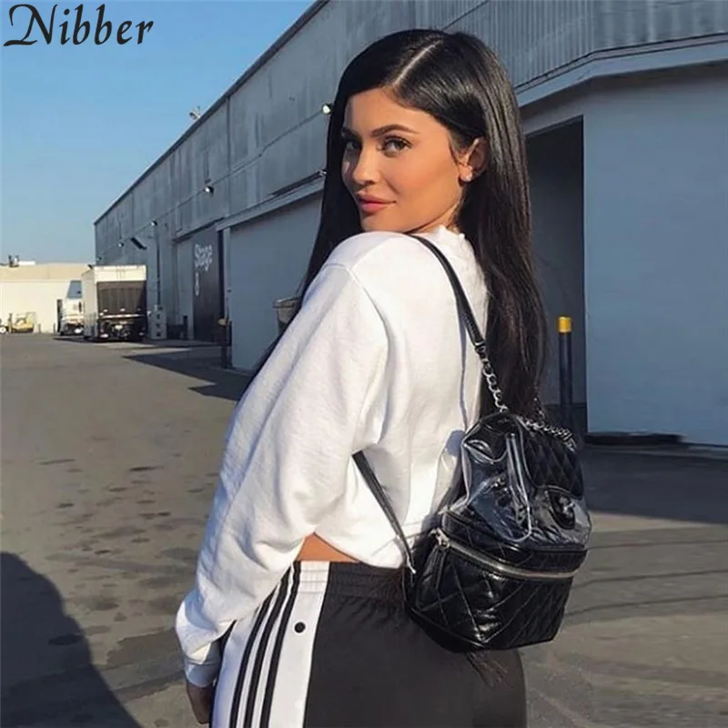 Nibber 2018 Новый Для женщин Демисезонный белый пуловеры с длинными рукавами