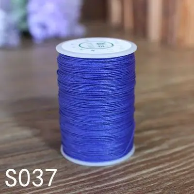 S037 0,6 мм сильная прочность 95 м/рулон лавсановой вощеной линии Круглый кожаный ремесло для шитья обуви DIY ювелирных изделий для браслета ожерелья - Цвет: S037