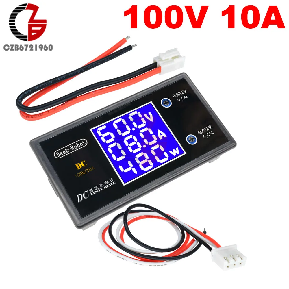 100V 10A 0-50 В/100 в 0-5 А/10 А высокомощный цифровой вольтметр Амперметр измеритель тока для мотоцикла и автомобиля 12 В тестер - Цвет: 100V 10A