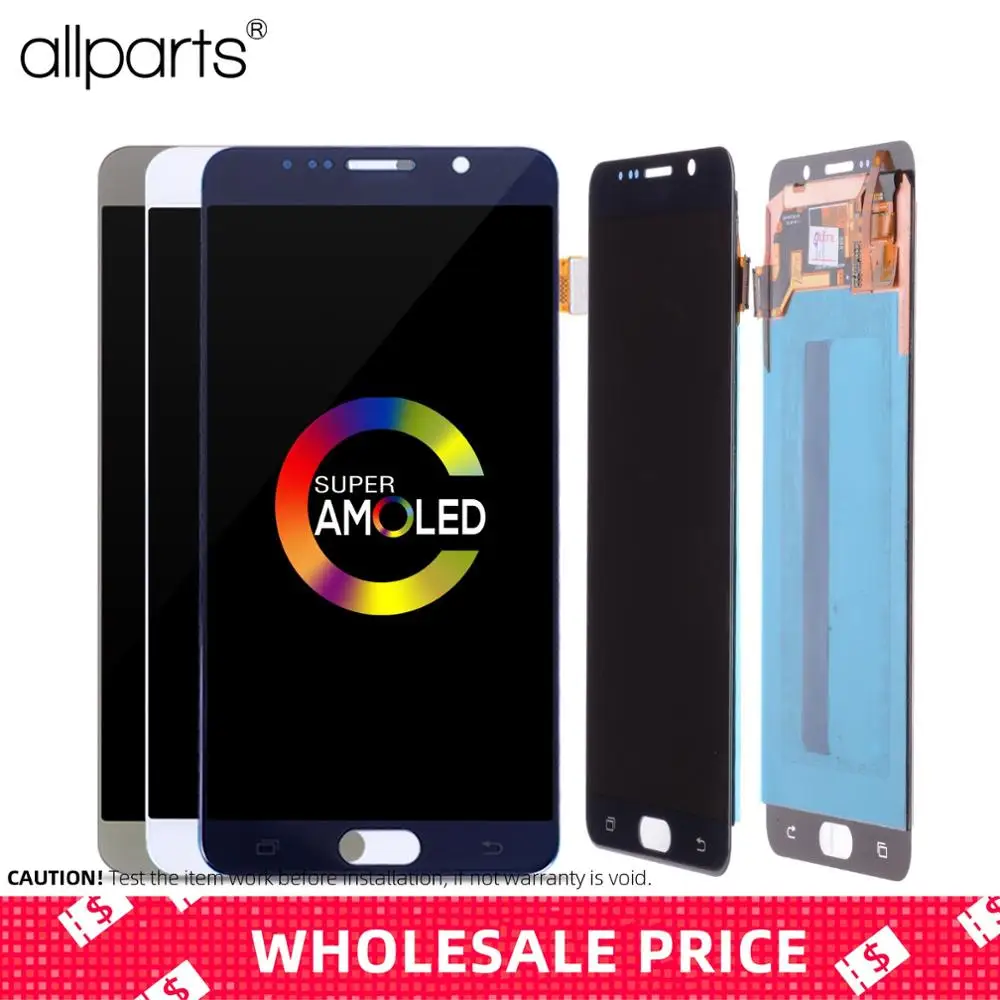 AMOLED Дисплей для SAMSUNG Galaxy Note 5 N920A N9200 SM N920 N920C LCD в сборе с тачскрином Оригинал