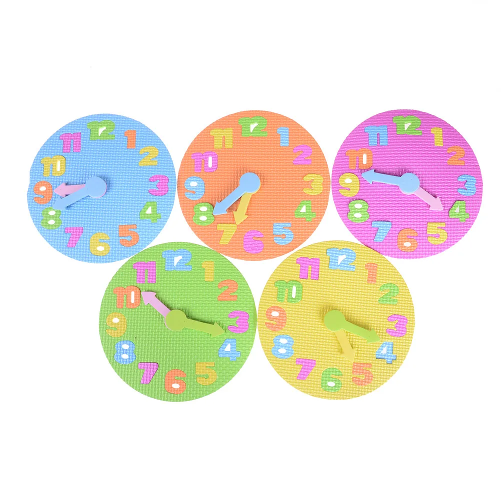 Детские часы из ЭВА сделай сам цельные Обучающие развивающие игрушки забавная