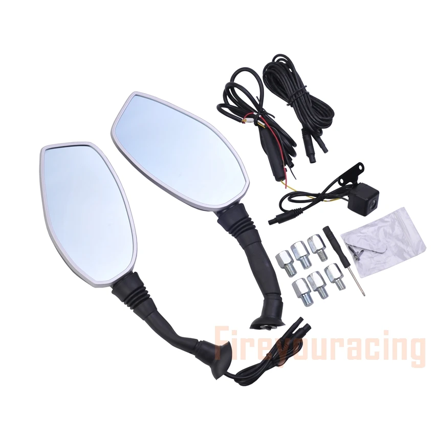 Зеркало заднего вида для мотоцикла видеорегистратор с двойным объективом |