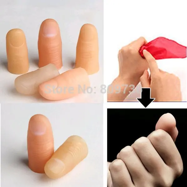 10 шт. поддельный мягкий палец наконечник волшебный трюк крупным планом