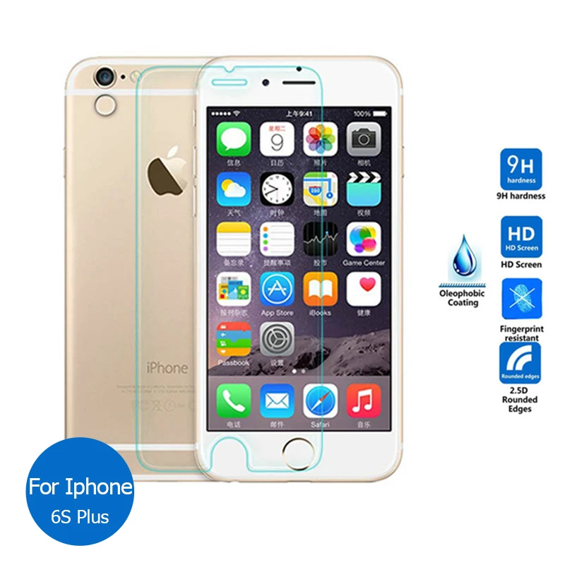 2 шт. для Apple iphone 6 s Plus 7 8 закаленное стекло Защита экрана 9h стеклянная пленка на I6s S