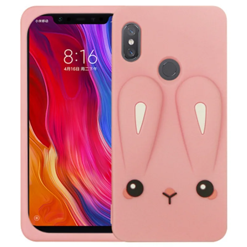 Мультяшный чехол сo шнуром для Xiaomi mi 8 mi 8 SE чехол мягкий TPU силиконовый чехол-накладка Бампер Защитный ковер mi 8 mi 8 SE