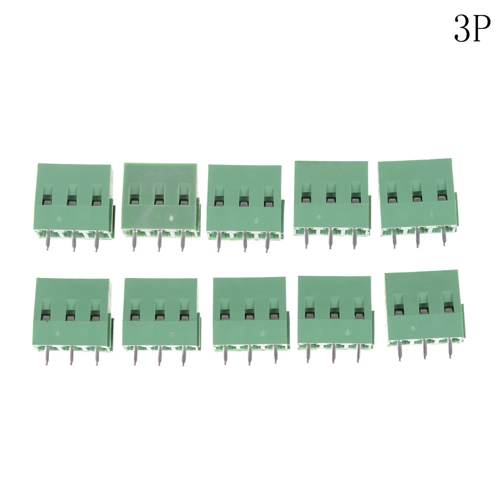 10 шт. практичные 2P /3P KF128 прямые контакты медные PCB Винтовые клеммы RoHS5mm шаг