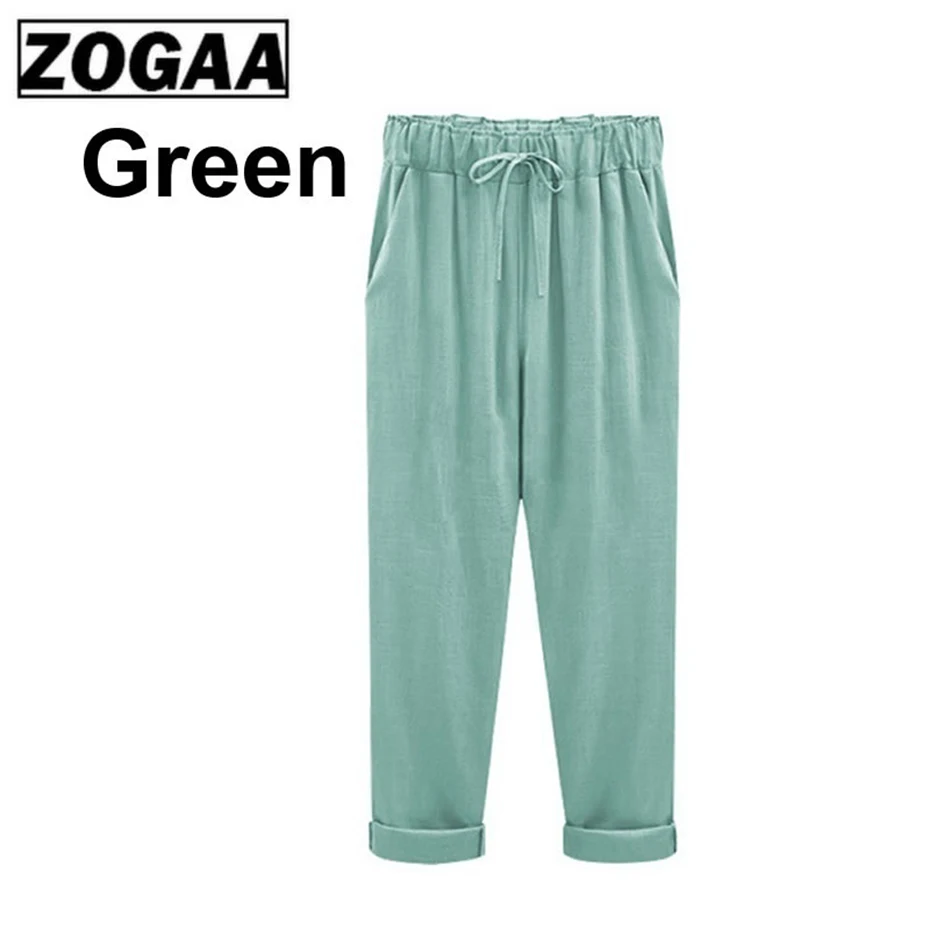 Женские шаровары с оборками ZOGAA повседневные свободные брюки высокой талией до