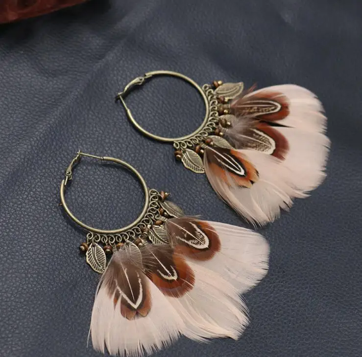 Длинные серьги в европейском и американском стиле с изображением большого круга