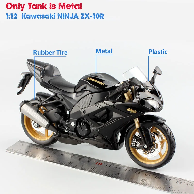Детский 1:12 Maisto Kawasaki NINJA ZX-10R ZX 10R спортивный литой автомобиль мини мотоцикл гоночный мотоцикл Масштаб Модель игрушки черное золото