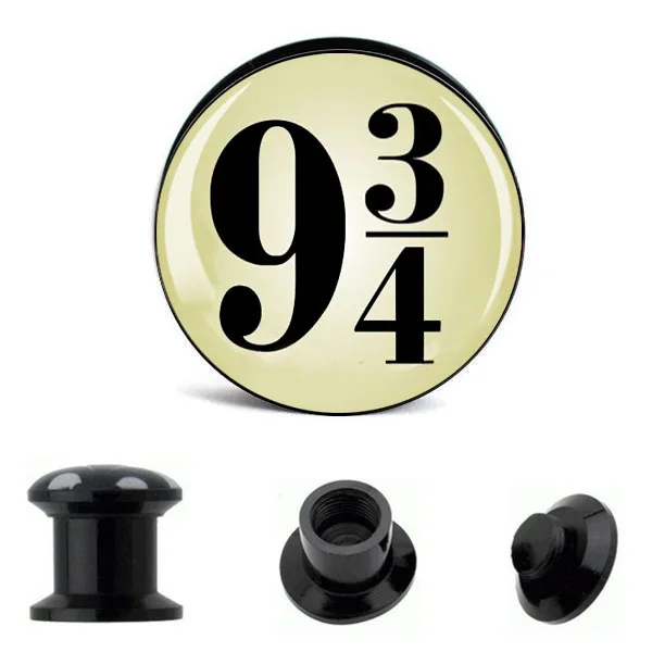 Дешевые украшения для тела черные серьги ушей вилка туннели пирсинга